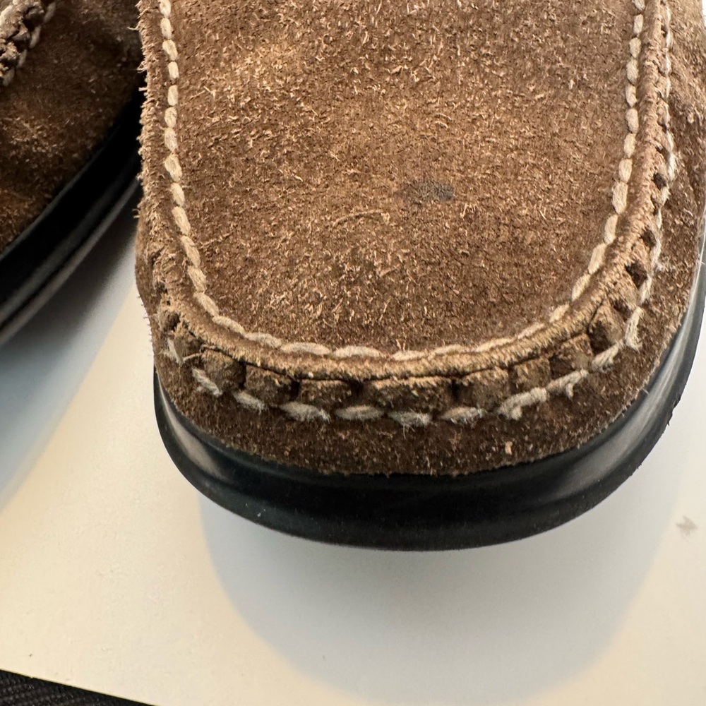 Cole Hann Mens Brown Suede Leather Driver Shoes Size 12M Nike Air Comfort EUC - Picture 3 of 16